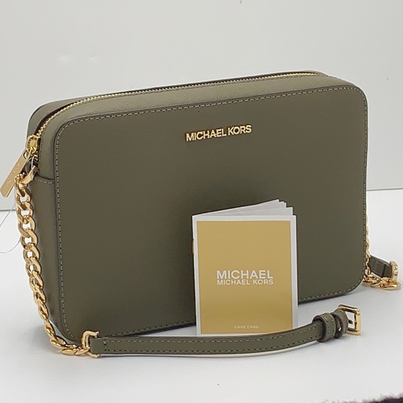 Michael Kors Jet Set Item Large East West Zip Crossbody Leather Olive 
NWT - Picture 1 of 16